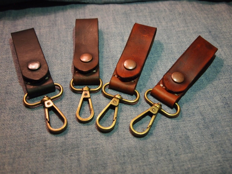 Hand Stitched Leather Key Chain