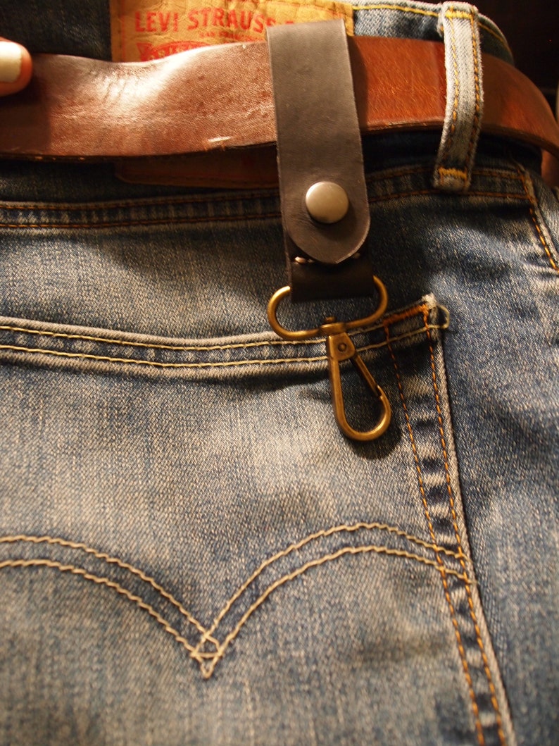 Hand Stitched Leather Key Chain